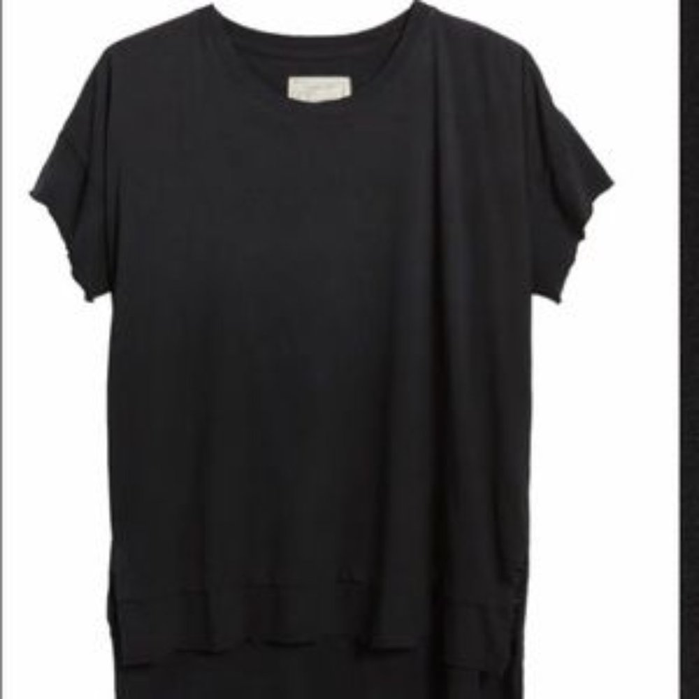Current/Elliott High Low Tee in Black - Picture 4 of 4